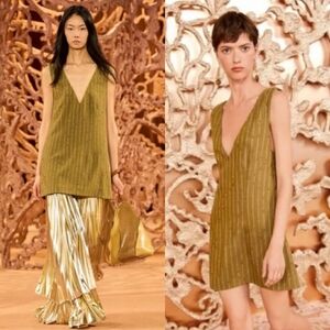 NWT Ulla Johnson Marta Dress Mini Wool Blend Aspen Green 12